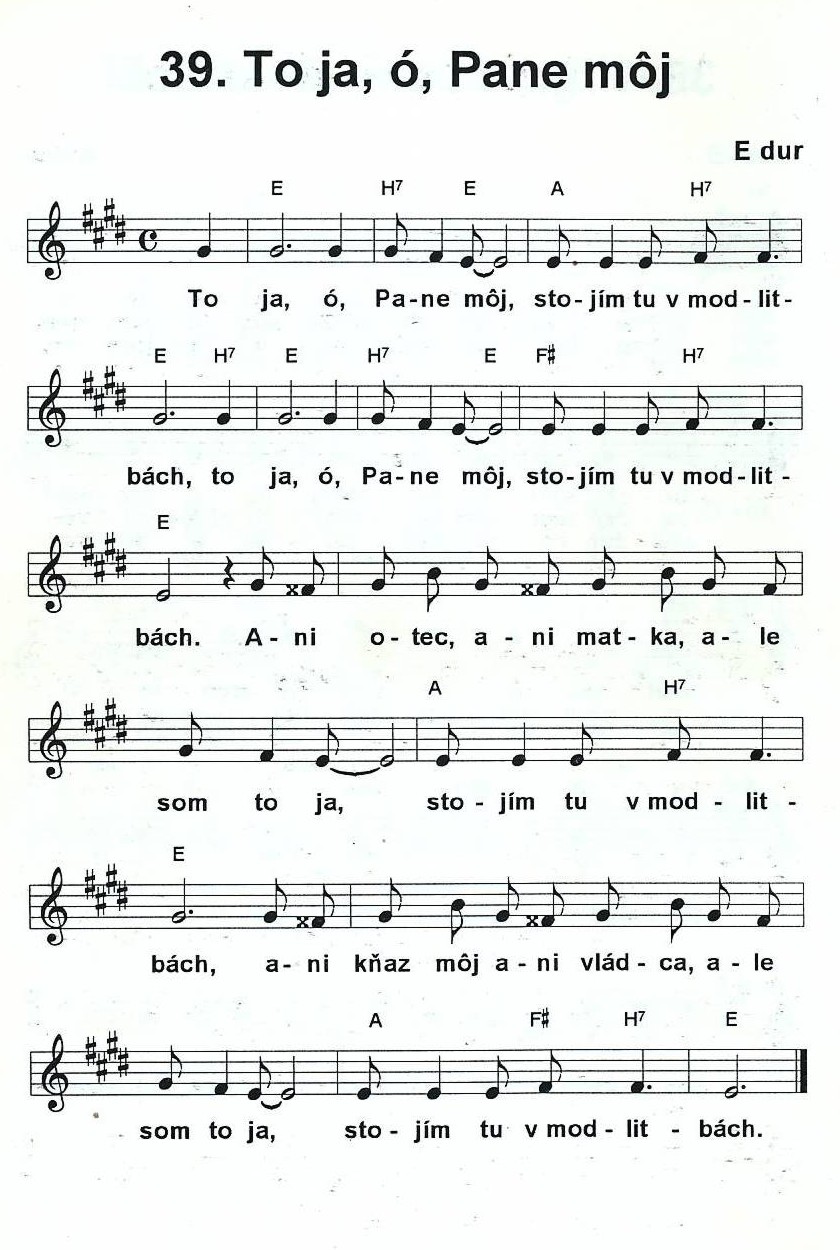 39 To ja o Pane moj