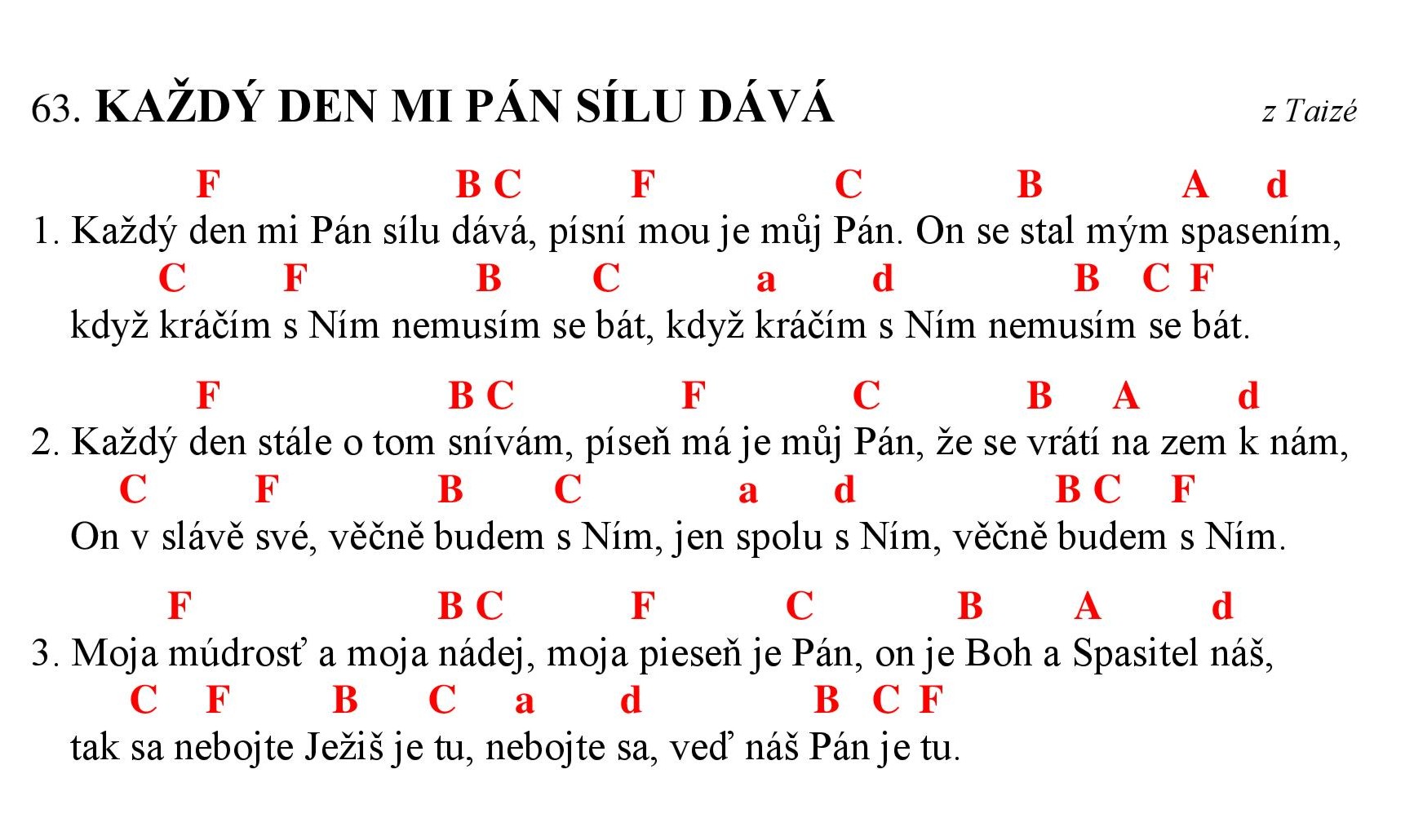 063 Kazdy den mi Pan silu dava