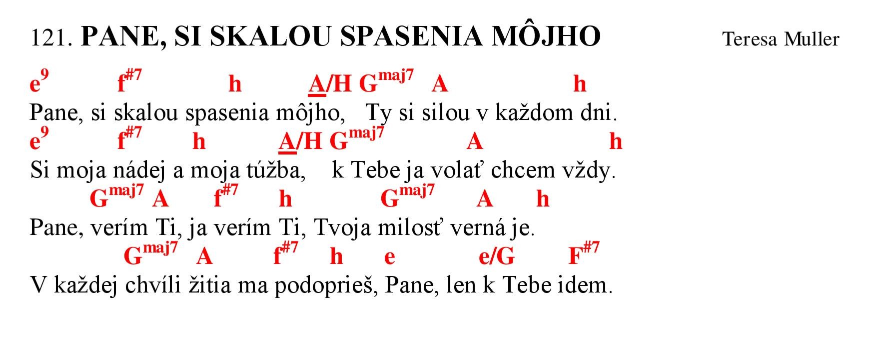 121 Pane si skalou spasenia mojho