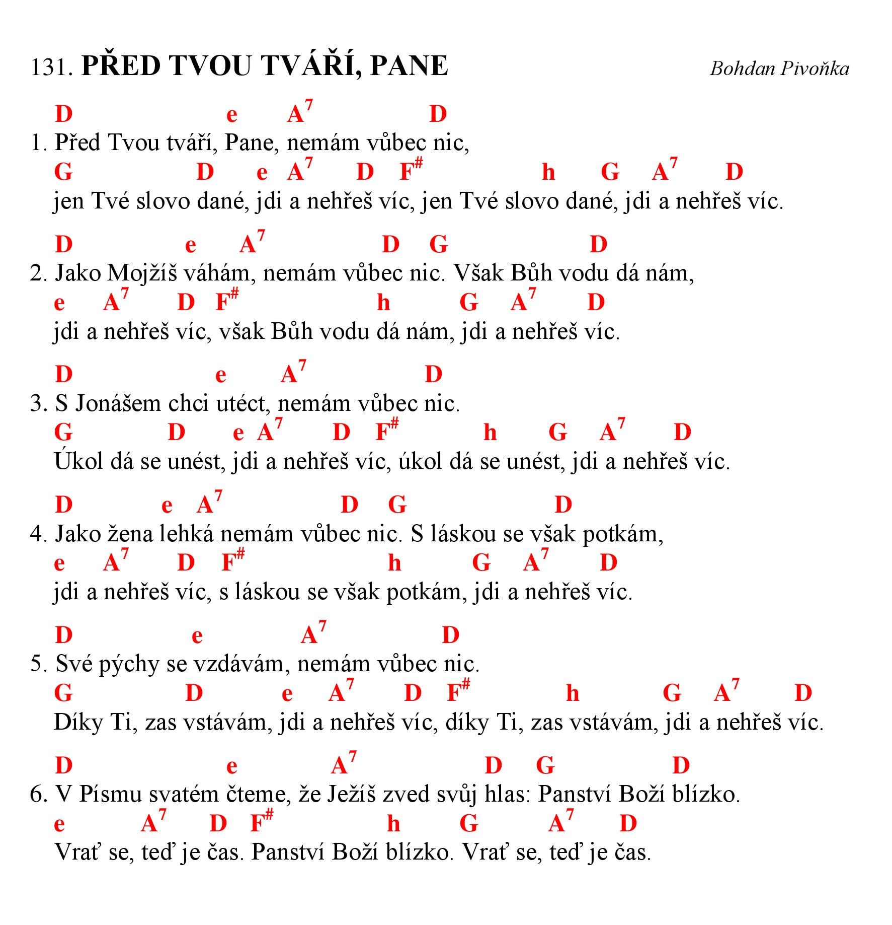 131 Pred tvou tvari Pane