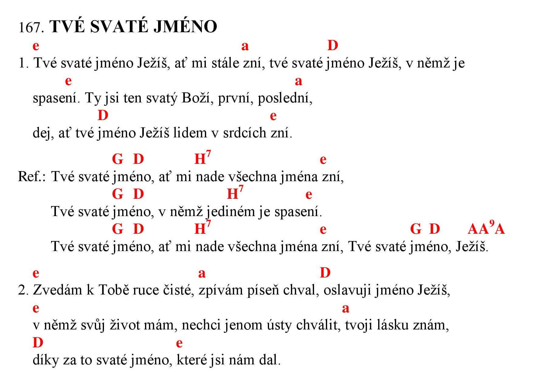 167 Tve svate jmeno
