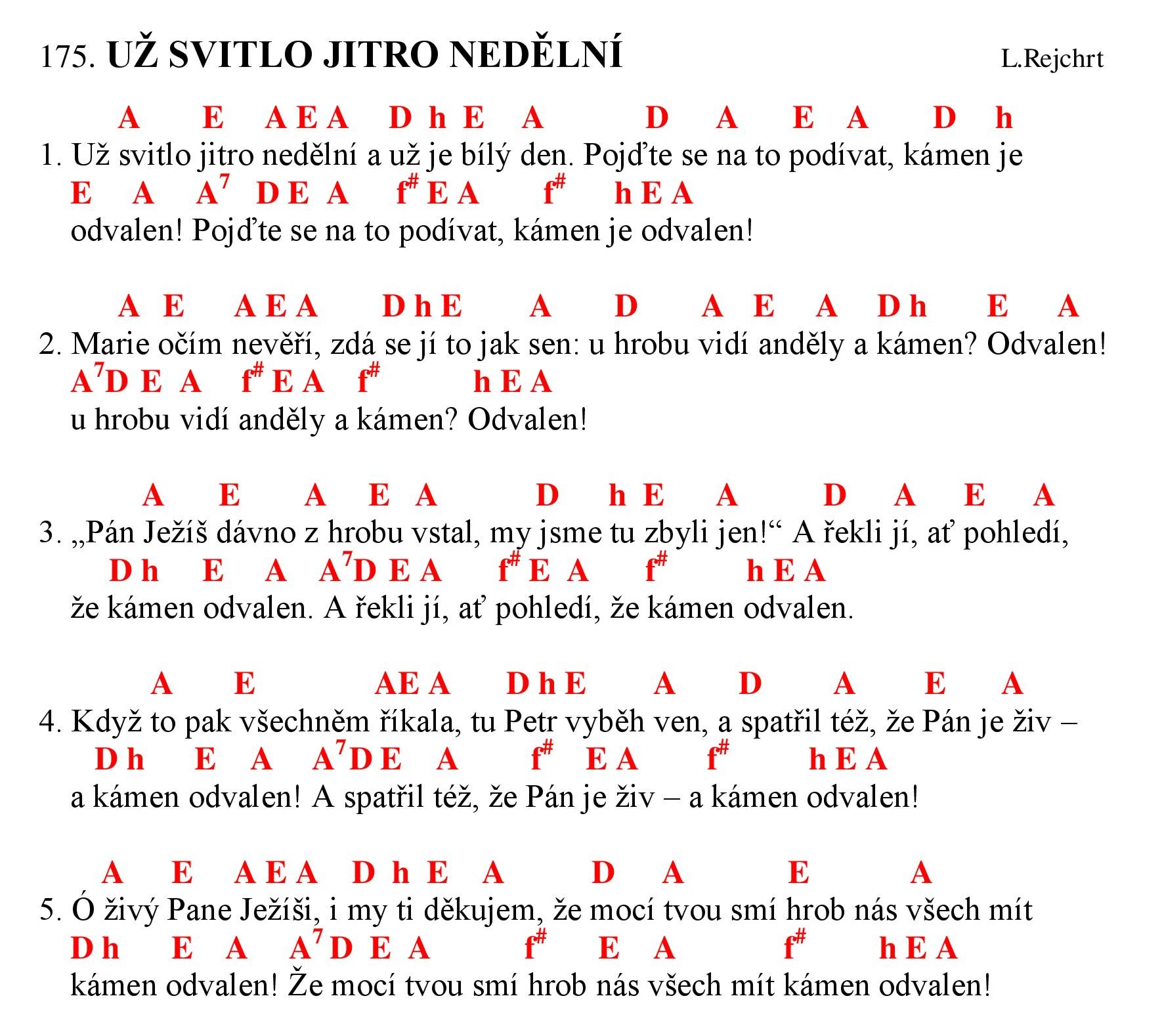 175 Uz svitlo jitro nedelni