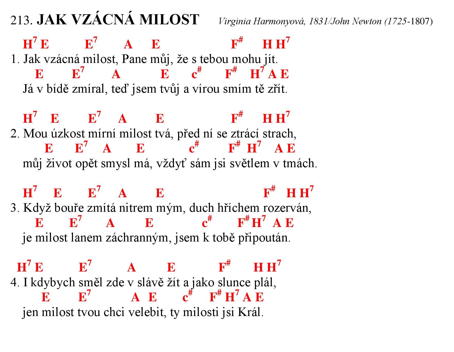 213 Jak vzacna milost