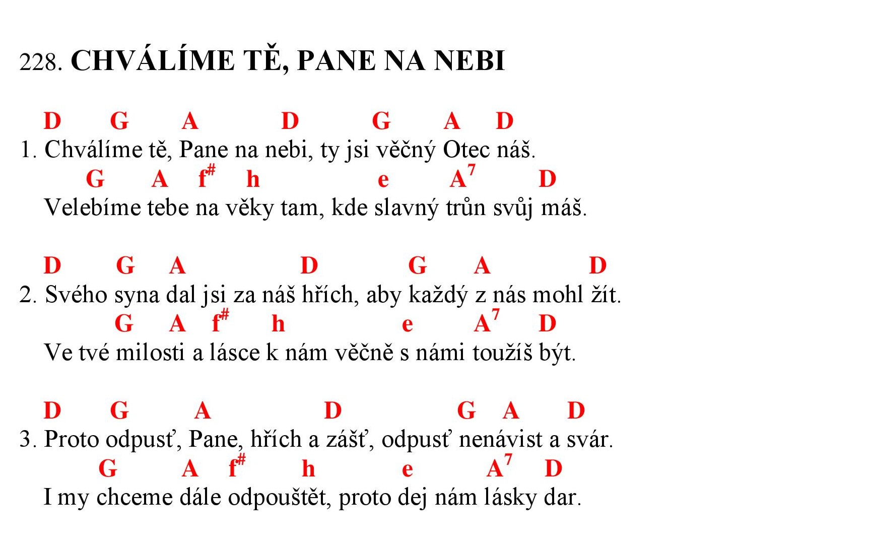 228 Chvalime te Pane na nebi