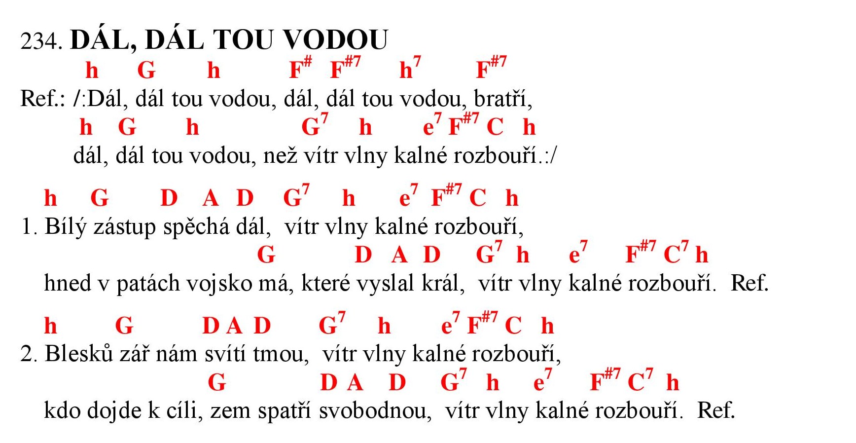 234 Dal dal tvou vodou