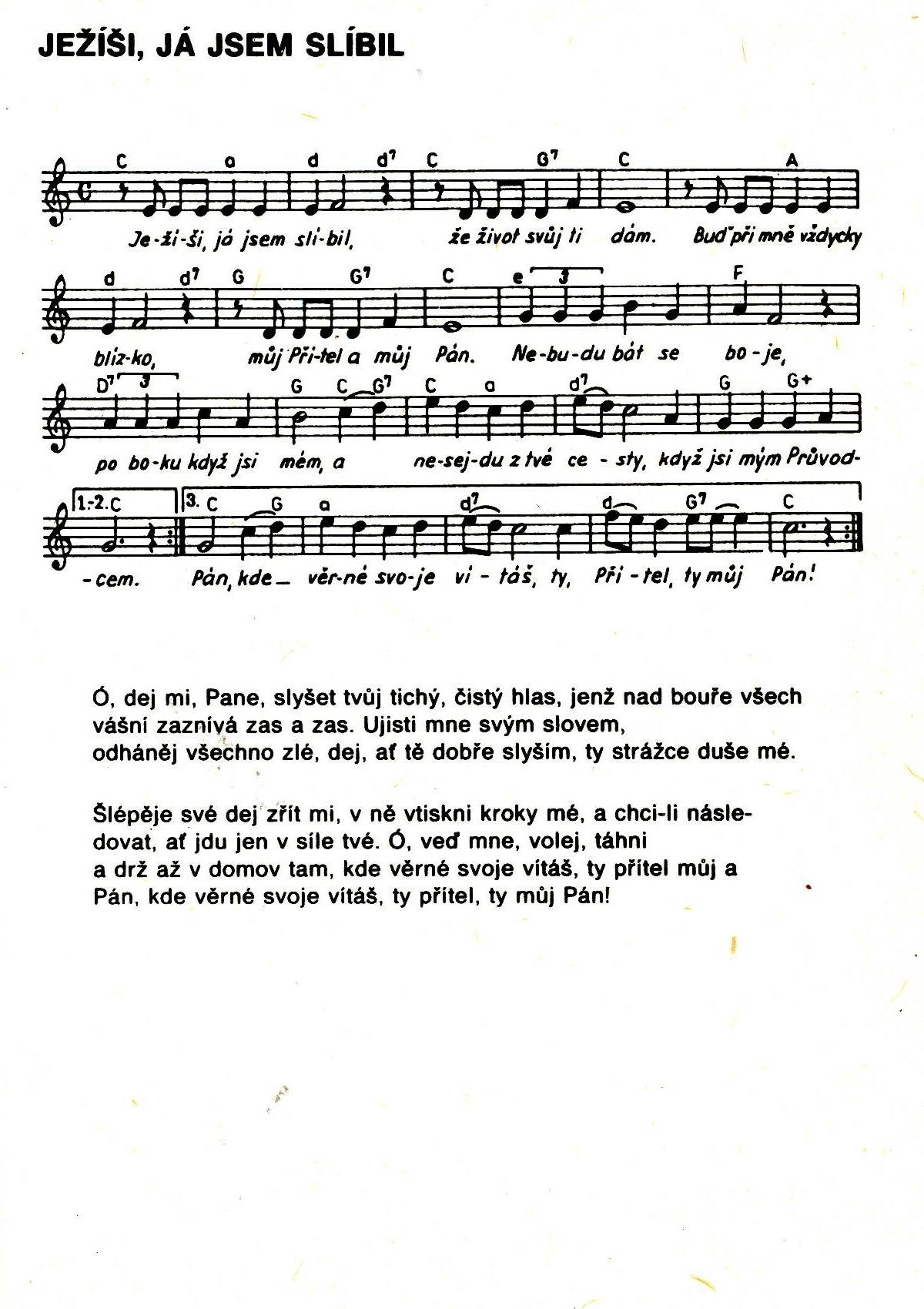 058 Jezisi ja jsem slibil