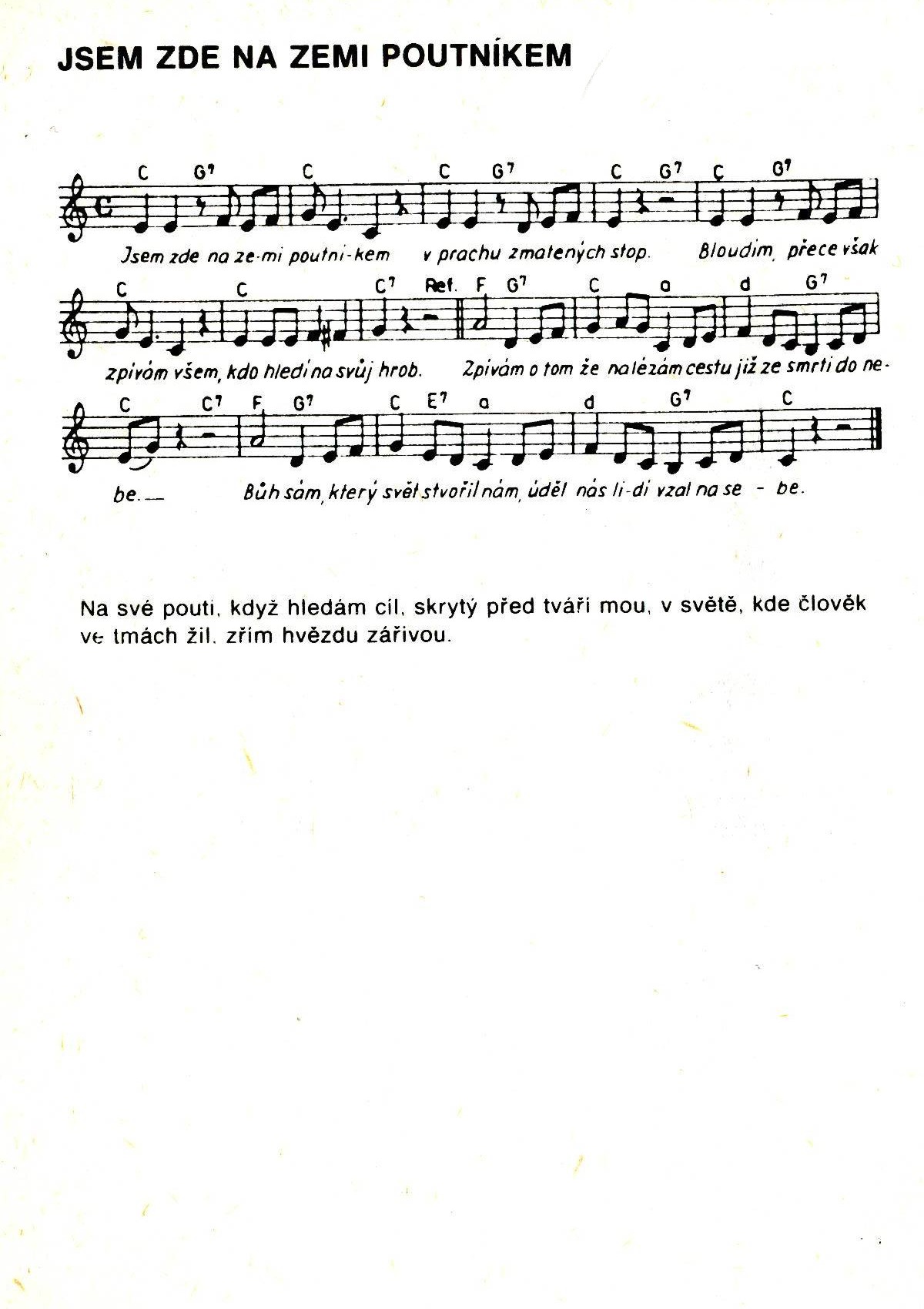 062 Jsem zde na zemi poutnikem